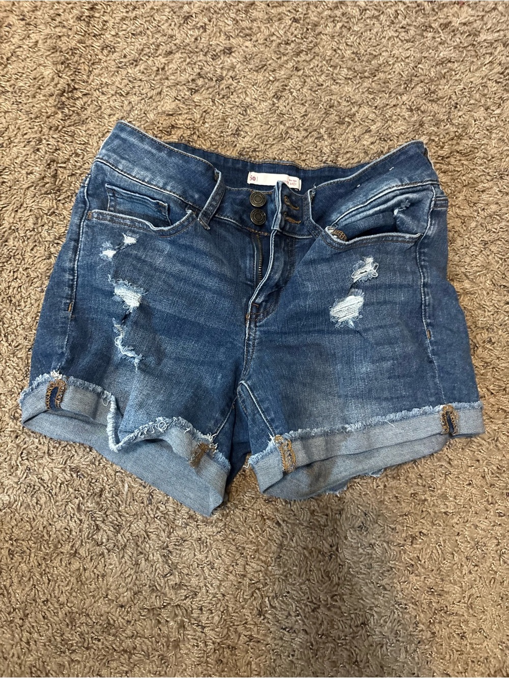 SO Rolled-Hem Denim Shorts - Medium Blue